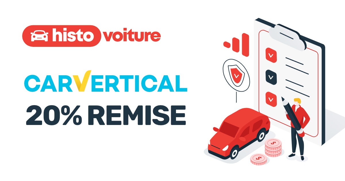 Code Promo carVertical Reduction - 20% de réduction - Histovoiture